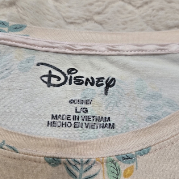 Disney Pink Tropical Floral Mickey Mouse Pajamas Set, Size Large - Picture 2 of 7